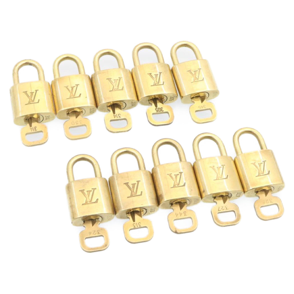 LOUIS VUITTON Padlock 10set Gold Tone LV am833g