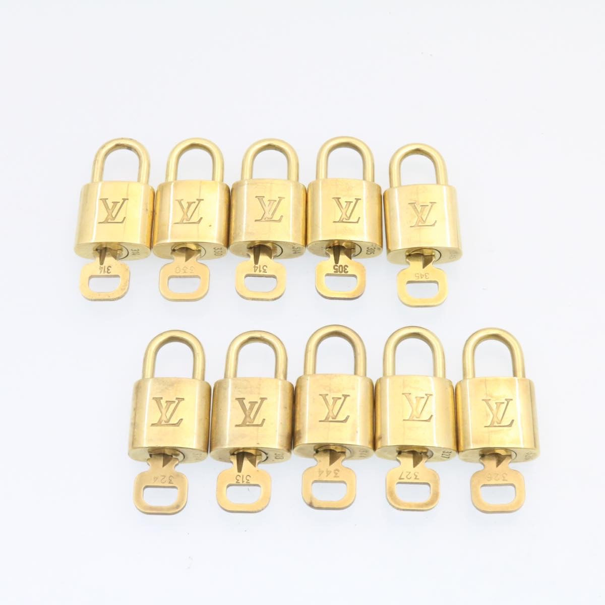 LOUIS VUITTON Padlock 10set Gold Tone LV am833g
