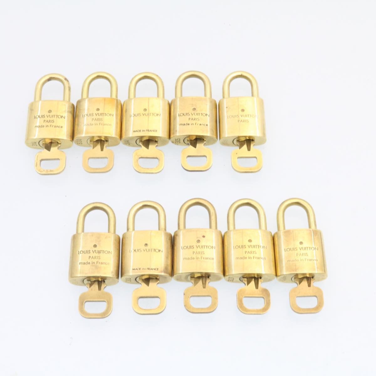 LOUIS VUITTON Padlock 10set Gold Tone LV am833g