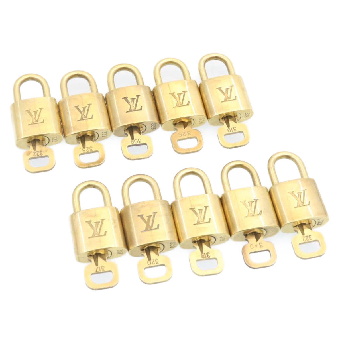 LOUIS VUITTON Padlock 10set Gold Tone LV am834g