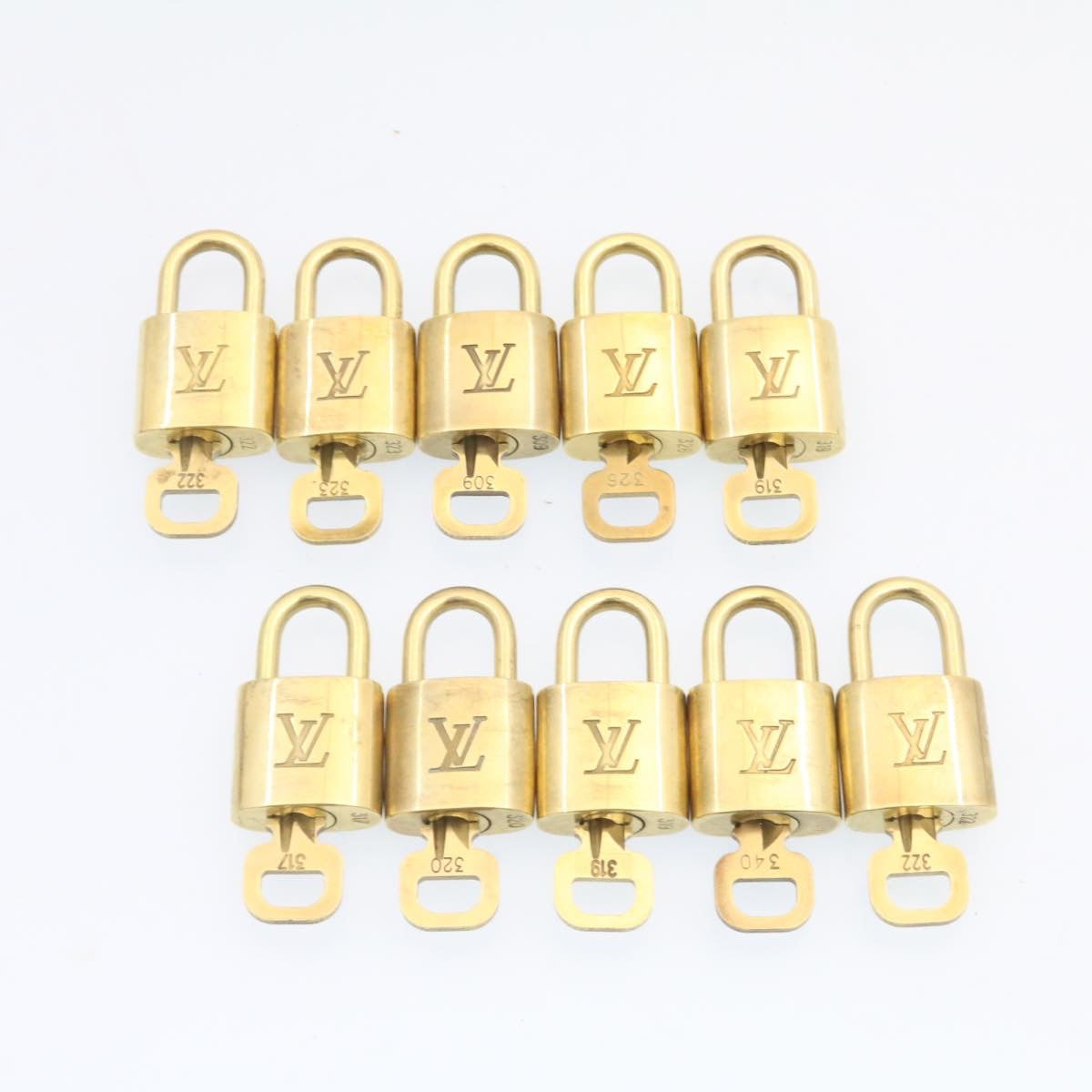 LOUIS VUITTON Padlock 10set Gold Tone LV am834g
