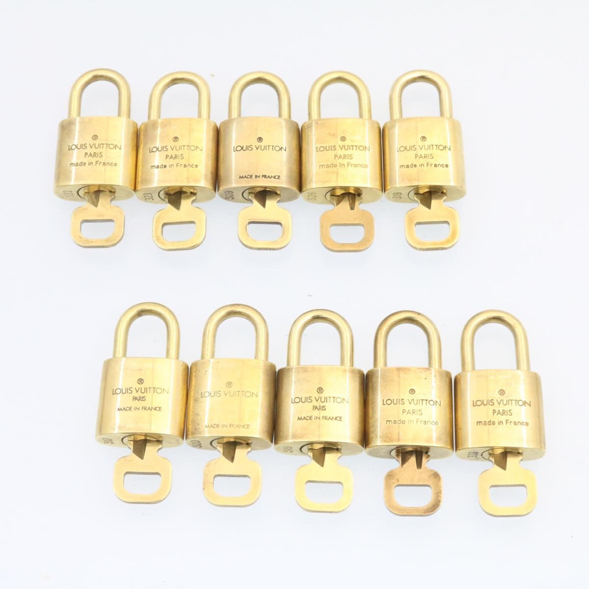 LOUIS VUITTON Padlock 10set Gold Tone LV am834g