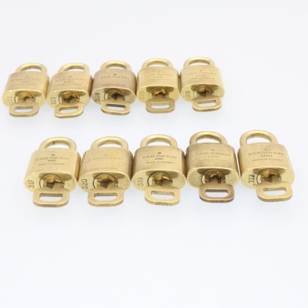 LOUIS VUITTON Padlock 10set Gold Tone LV am834g