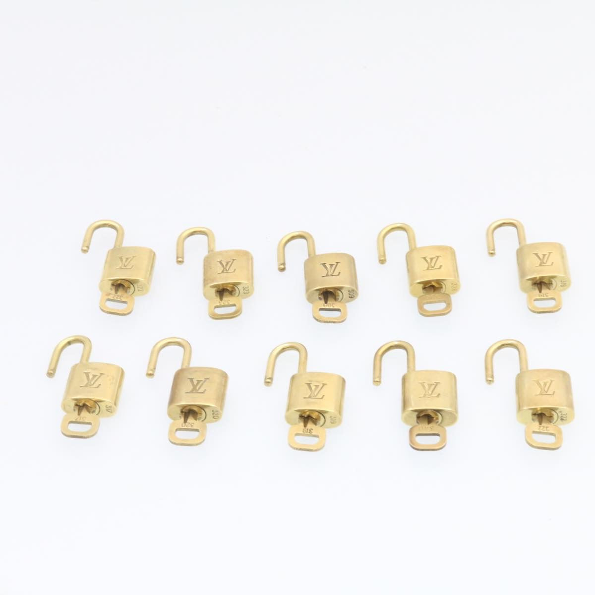 LOUIS VUITTON Padlock 10set Gold Tone LV am834g