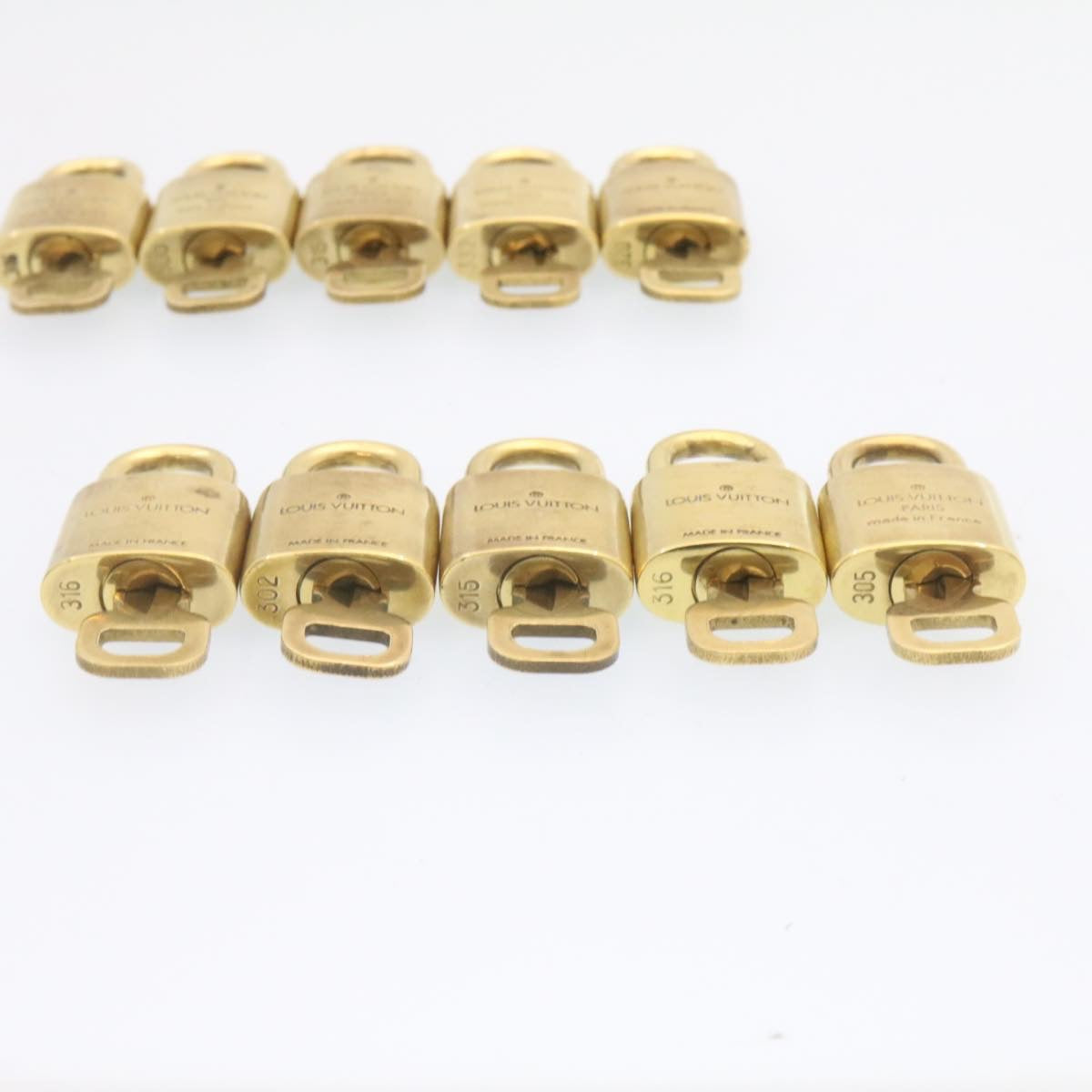 LOUIS VUITTON Padlock 10set Padlock Gold Tone LV am837g