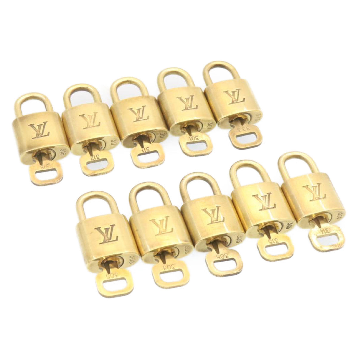 LOUIS VUITTON Padlock 10set Padlock Gold Tone LV am838g