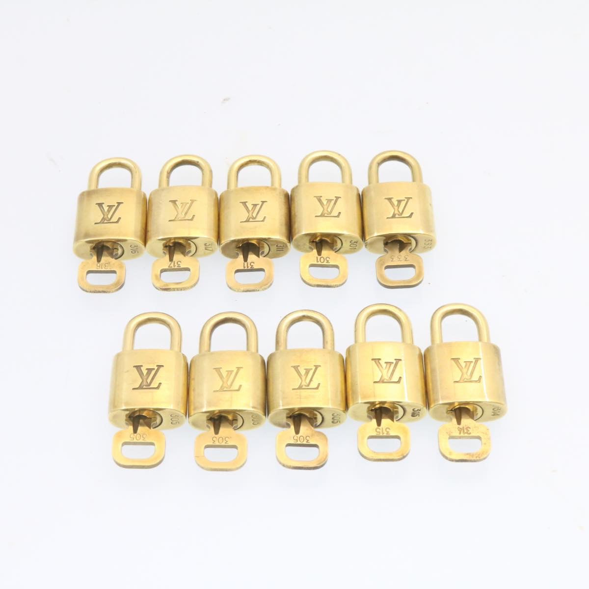 LOUIS VUITTON Padlock 10set Padlock Gold Tone LV am838g