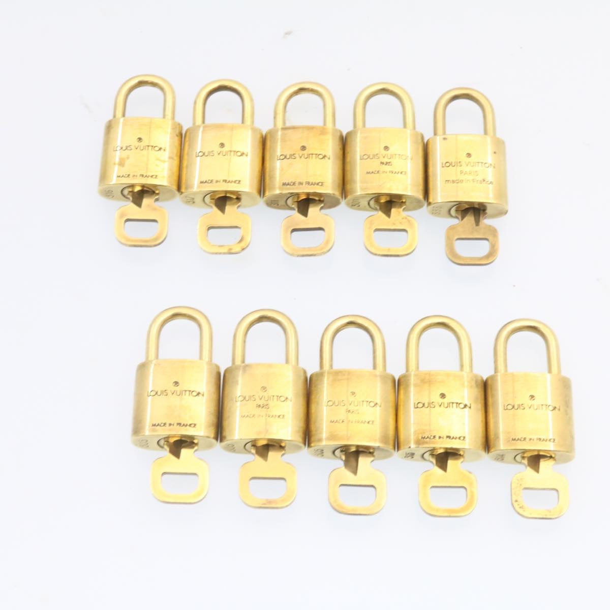 LOUIS VUITTON Padlock 10set Padlock Gold Tone LV am838g