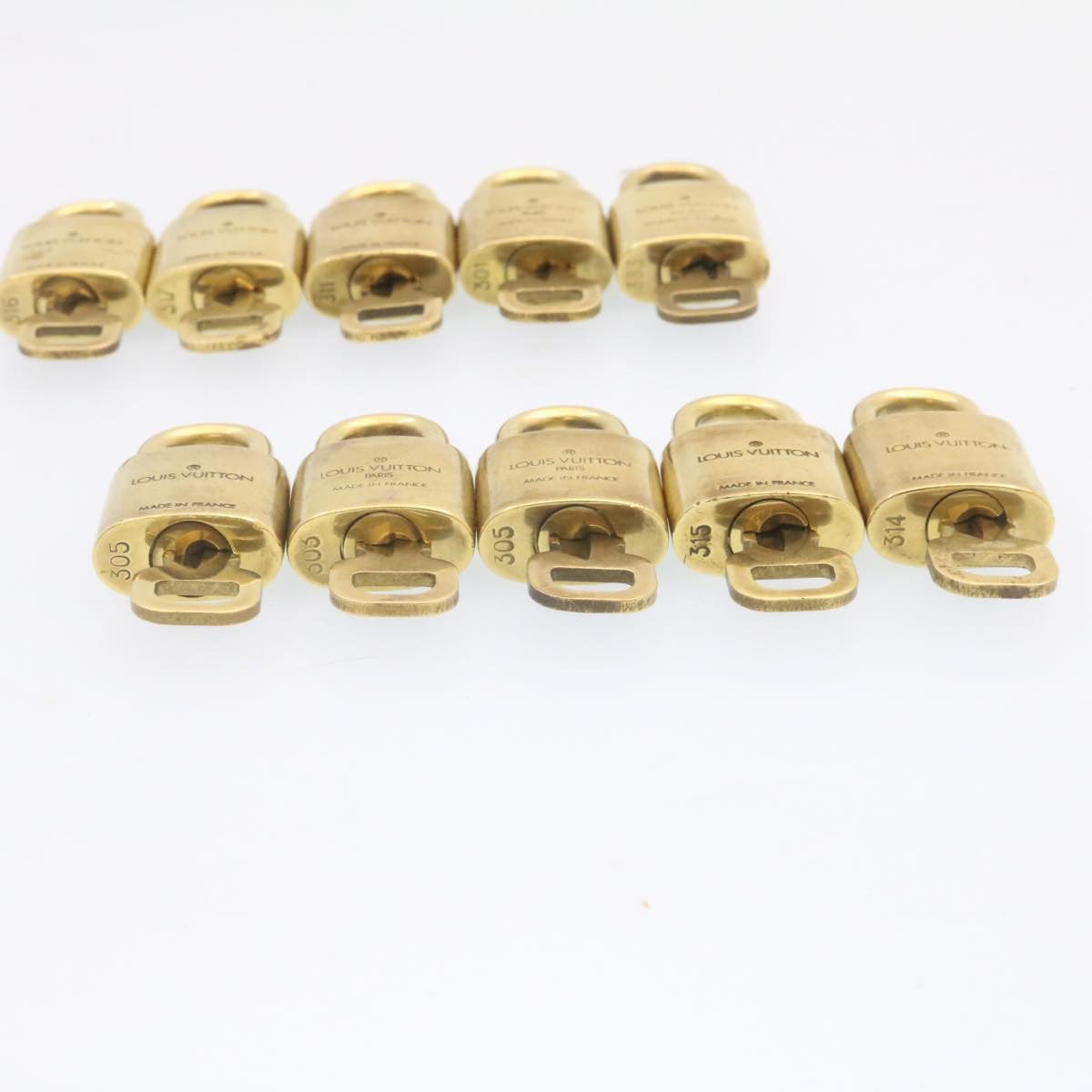 LOUIS VUITTON Padlock 10set Padlock Gold Tone LV am838g
