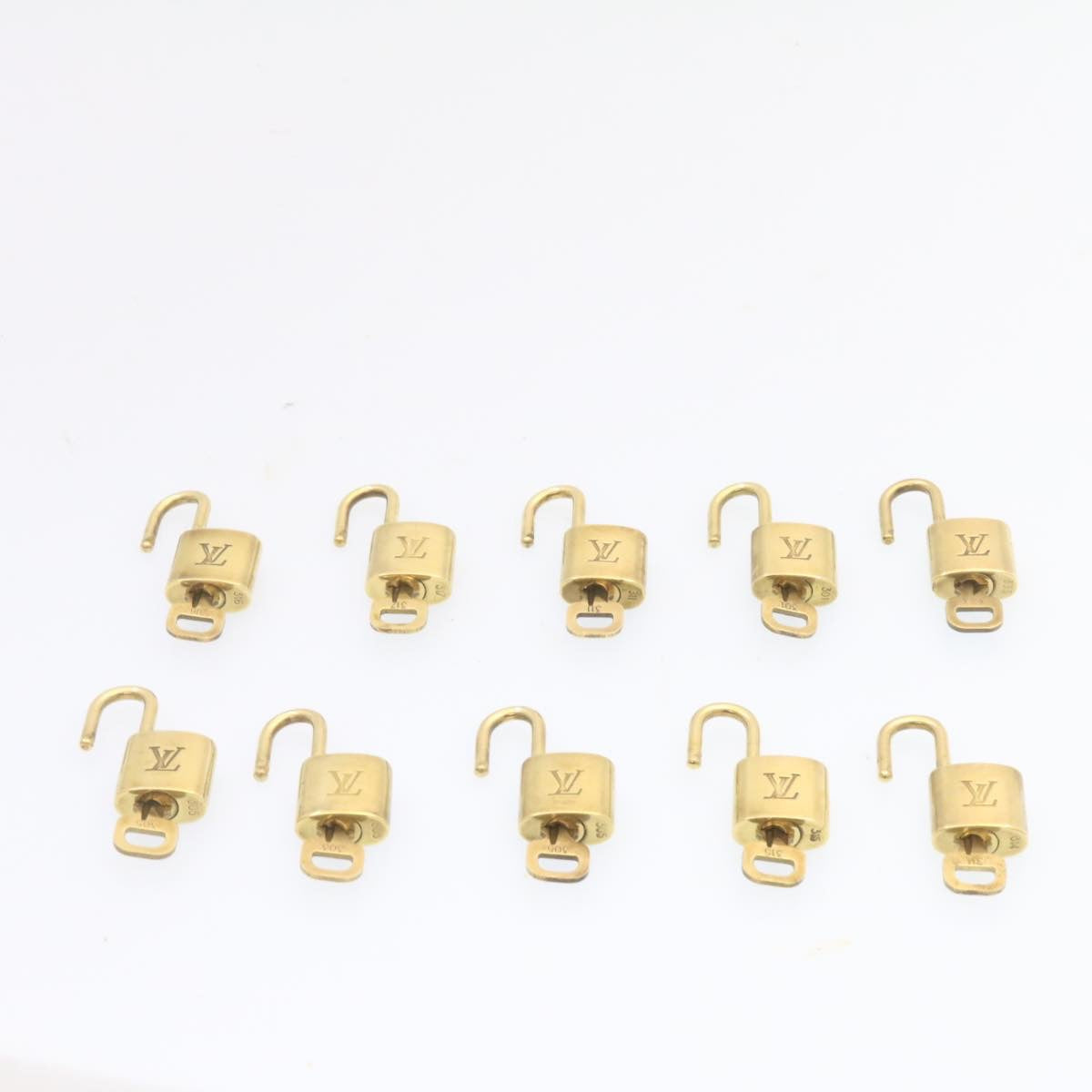 LOUIS VUITTON Padlock 10set Padlock Gold Tone LV am838g