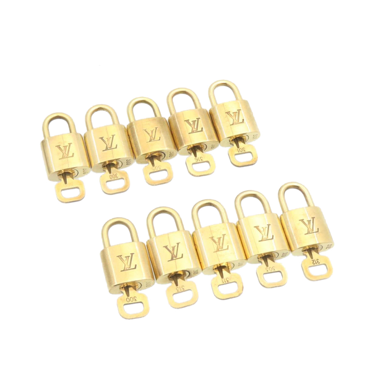 LOUIS VUITTON Padlock 10set Padlock Gold Tone LV am839g