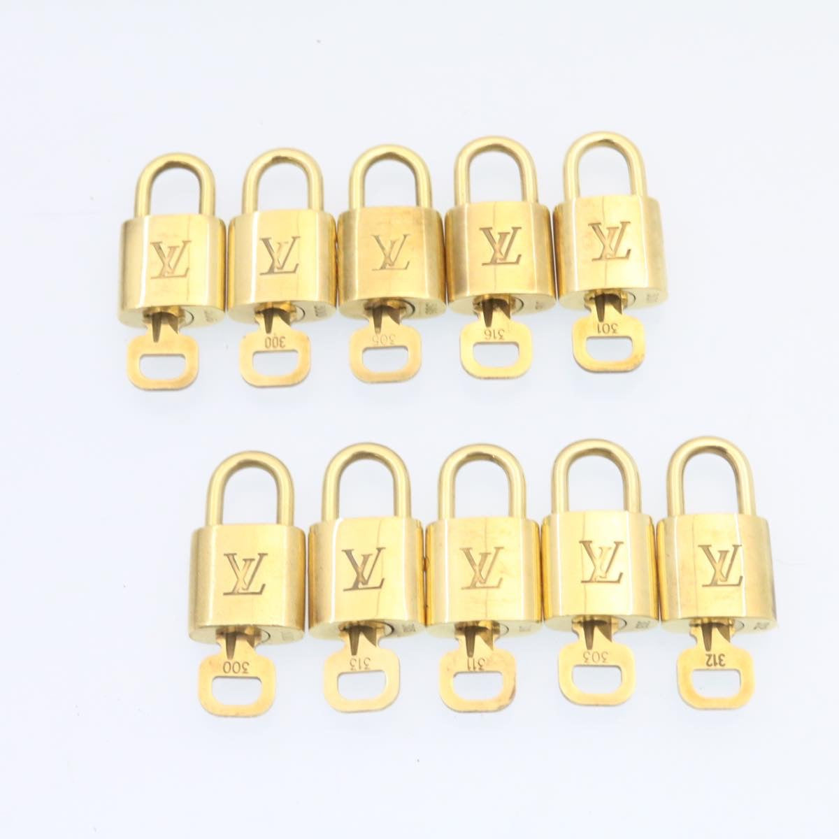 LOUIS VUITTON Padlock 10set Padlock Gold Tone LV am839g