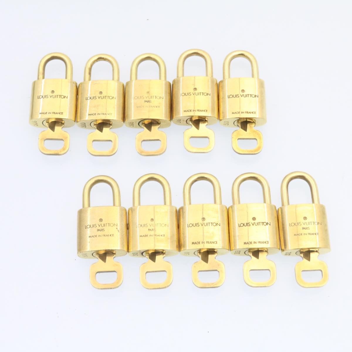 LOUIS VUITTON Padlock 10set Padlock Gold Tone LV am839g