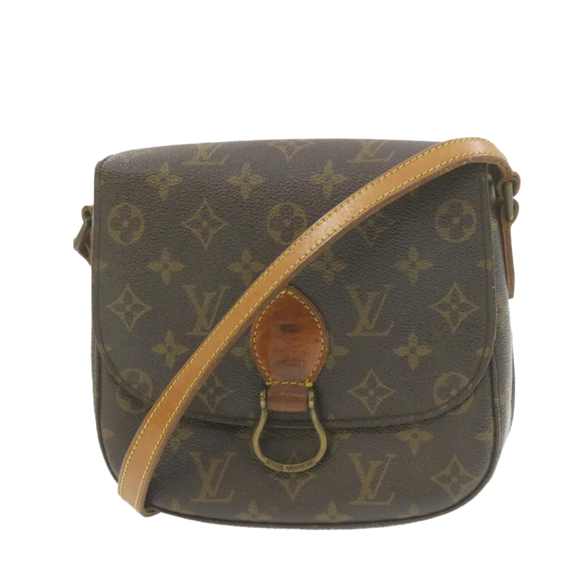 LOUIS VUITTON Monogram Saint Cloud MM Shoulder Bag M51243 LV am882g