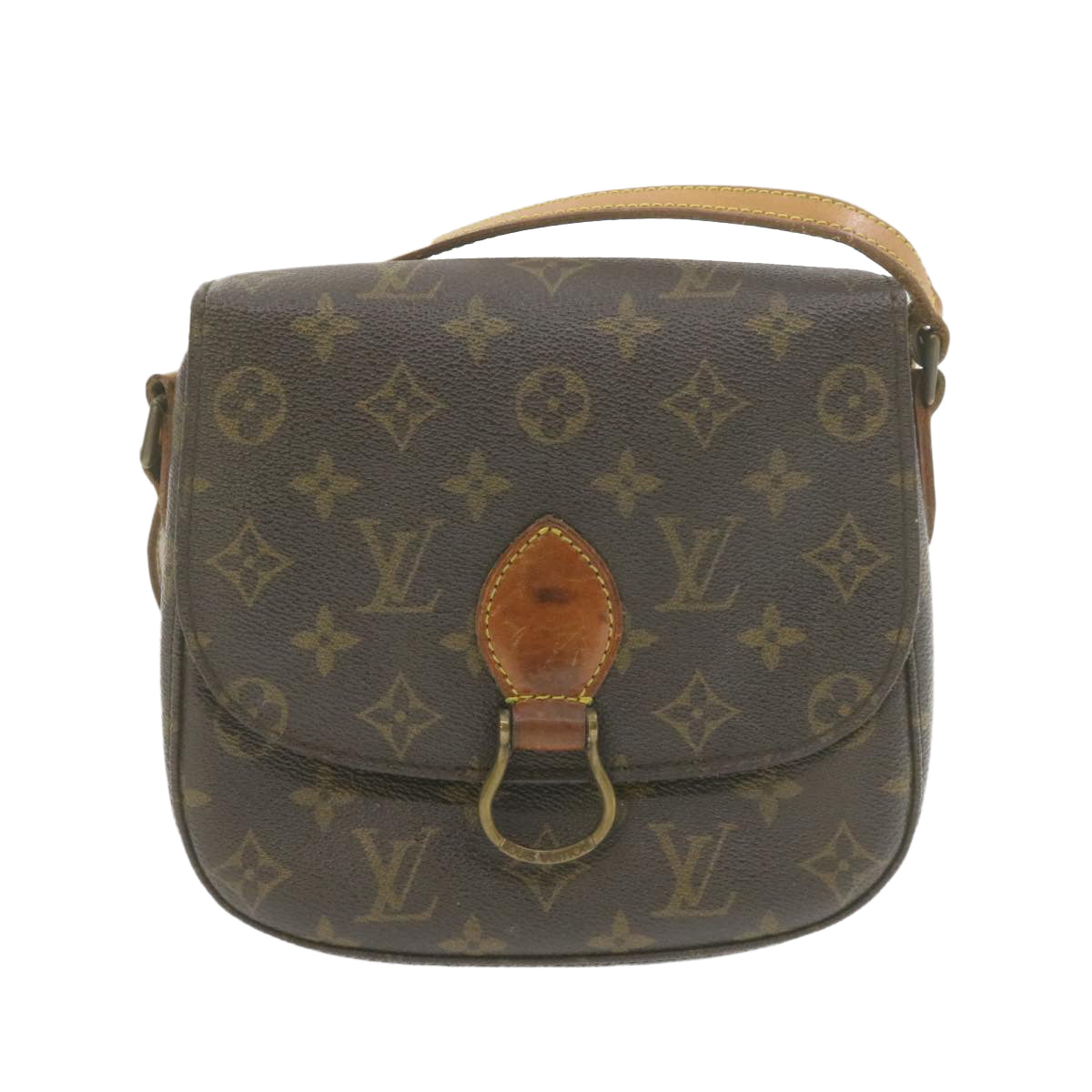 LOUIS VUITTON Monogram Saint Cloud MM Shoulder Bag M51243 LV am882g