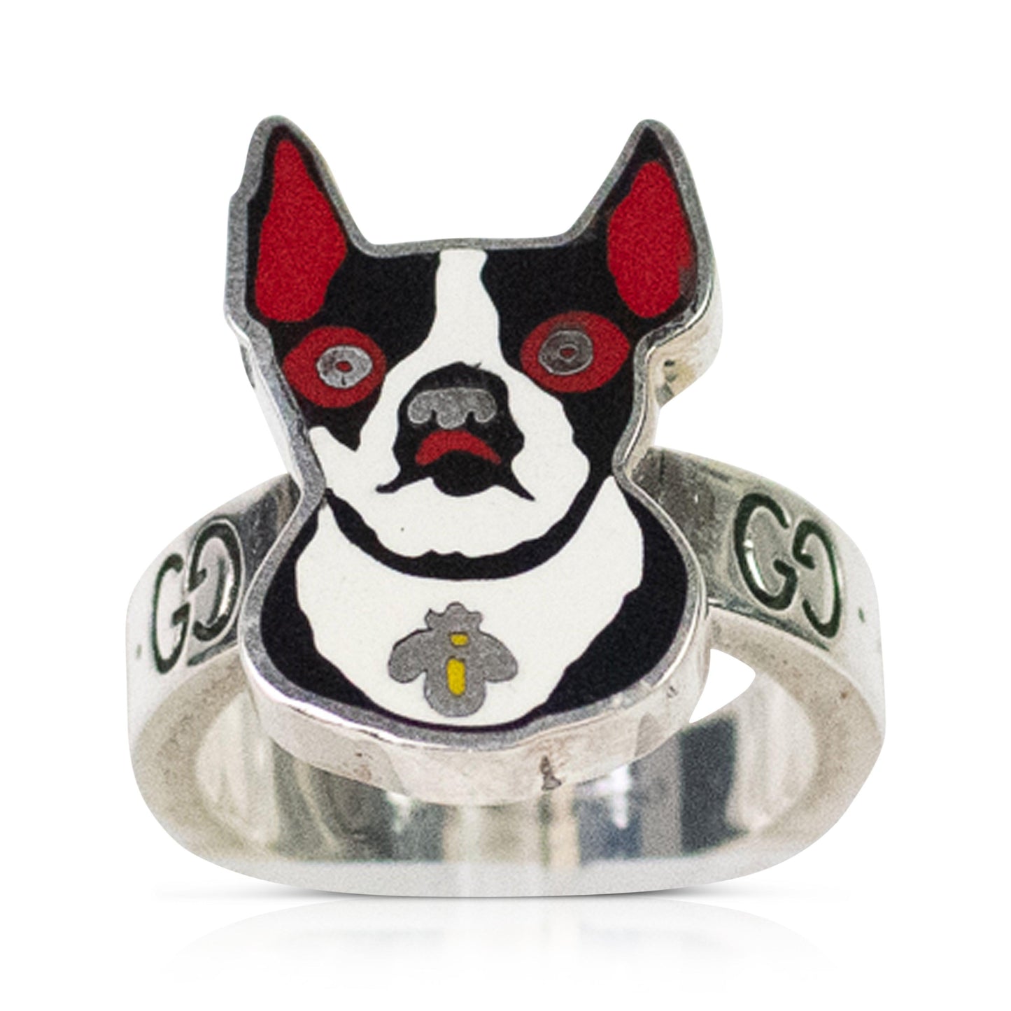 Luxury Gucci Trending 2025 Boston Terrier Ring - 6.75