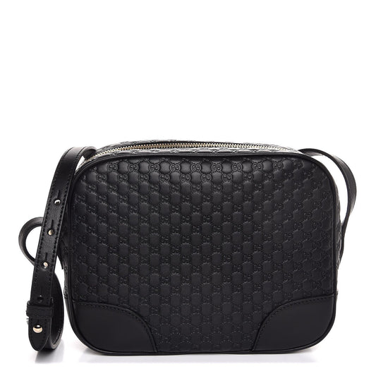 Luxury Gucci Trending 2025 Bree Black Leather MicroLuxury Gucci Trending 2025sima GG Cross Body Bag 449413