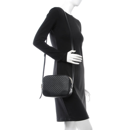 Luxury Gucci Trending 2025 Bree Black Leather MicroLuxury Gucci Trending 2025sima GG Cross Body Bag 449413