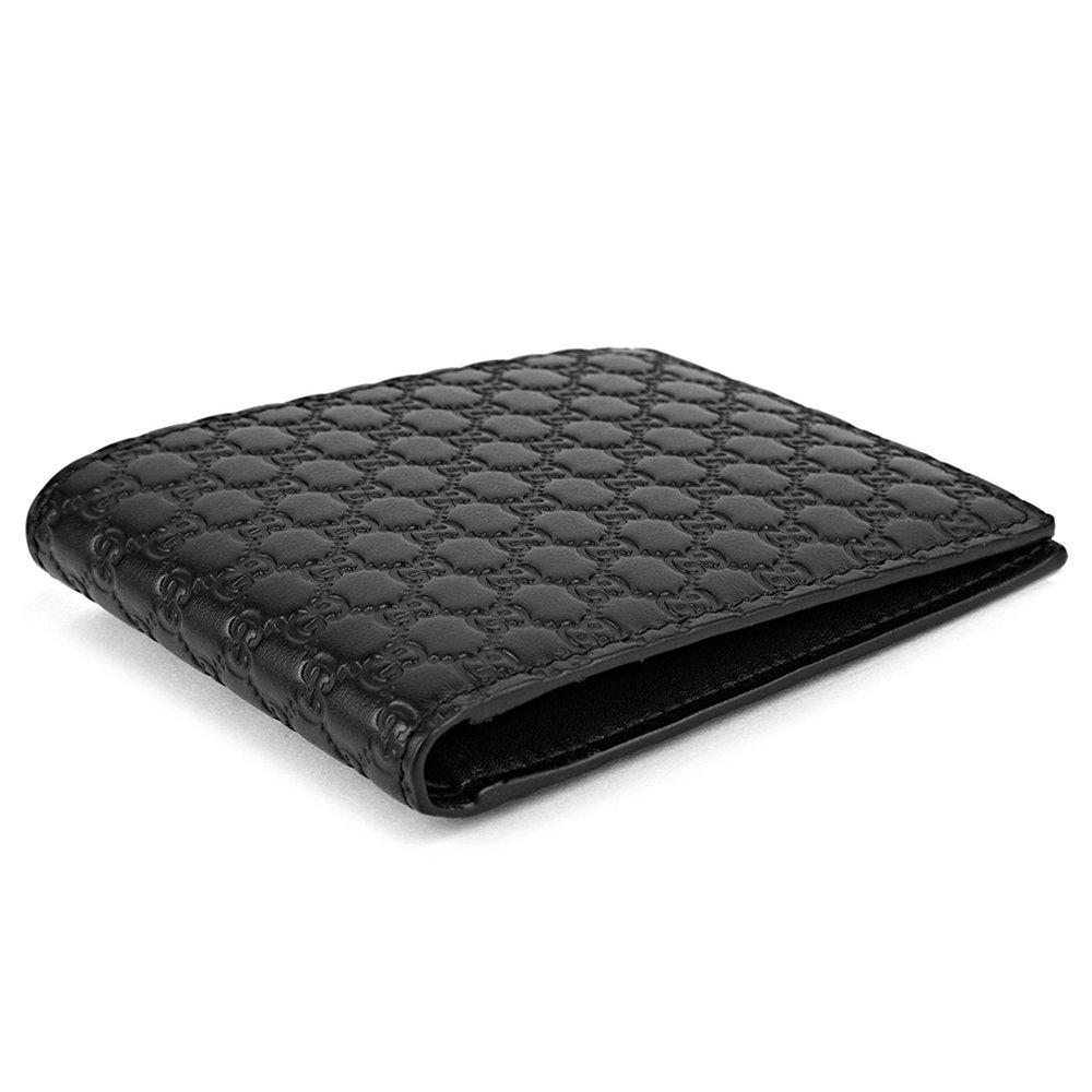 Luxury Gucci Men's Microguccissima Black Leather Bifold Wallet 260987