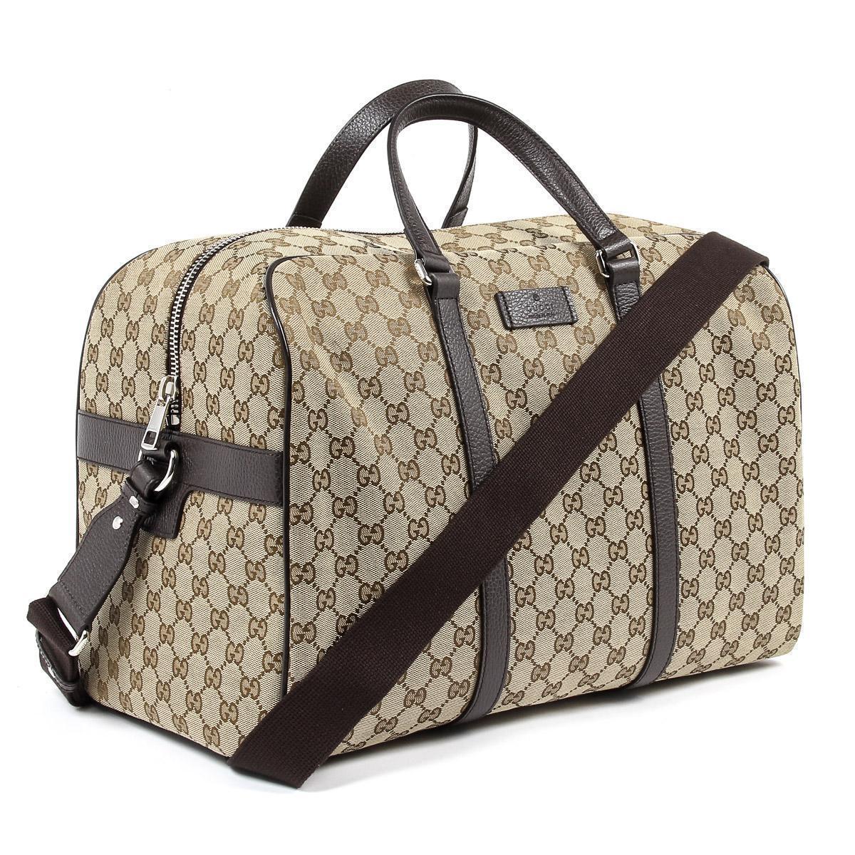 Luxury Gucci Unisex Classic Luggage Original GG Canvas Carry On Duffle Travel Bag 449167