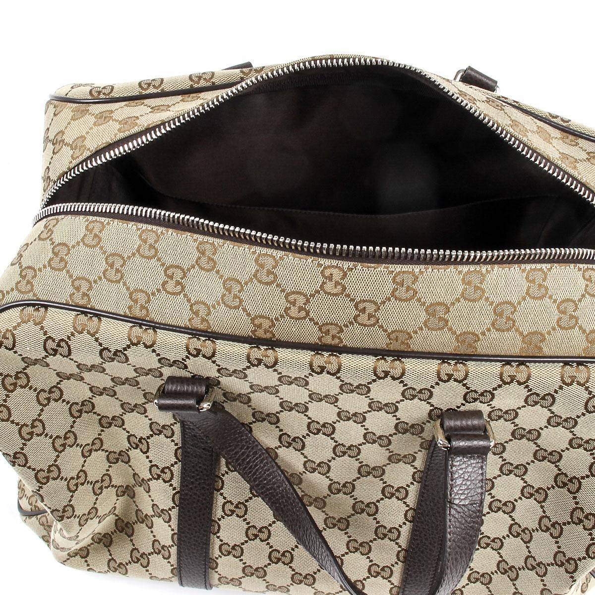 Luxury Gucci Unisex Classic Luggage Original GG Canvas Carry On Duffle Travel Bag 449167