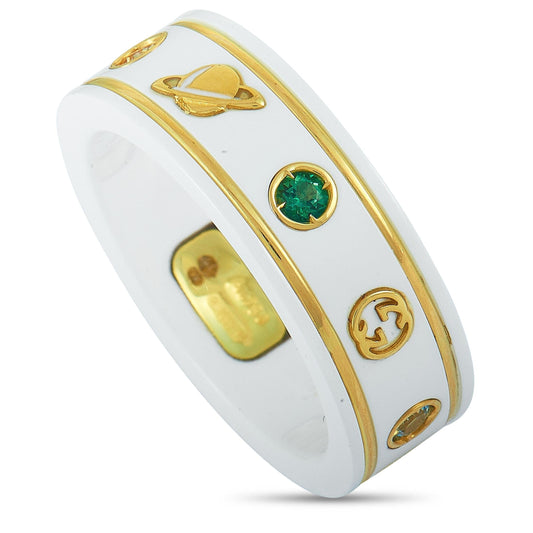 Luxury Gucci GG ICON RING WITH GEMSTONES