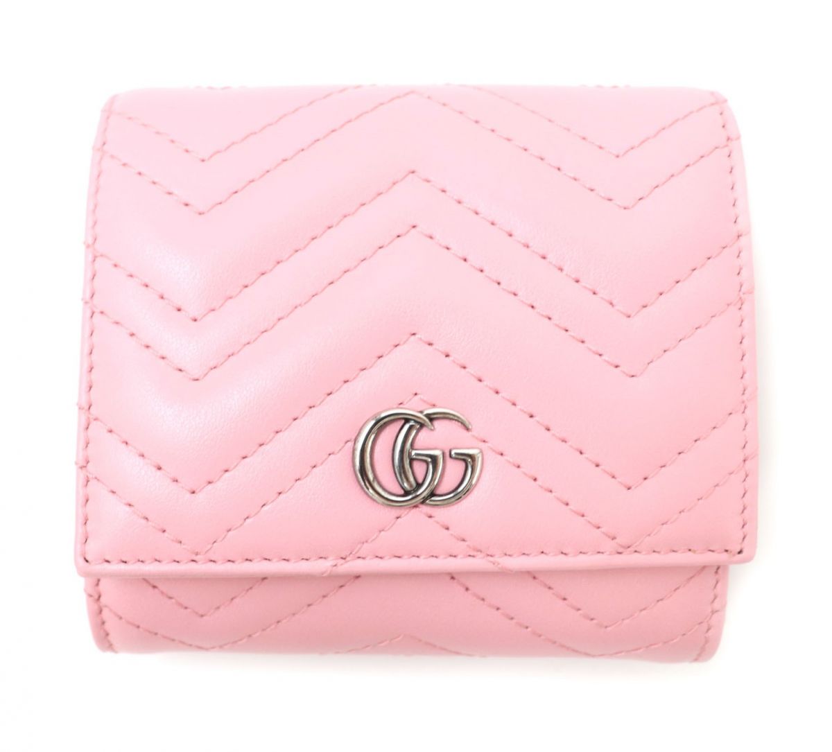 Luxury Gucci Trending 2025 GG Marmont Leather Wallet Pink