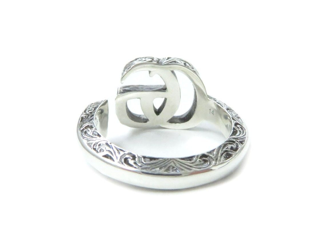 Luxury Gucci Trending 2025 AG925 Double G Key Ring Silver