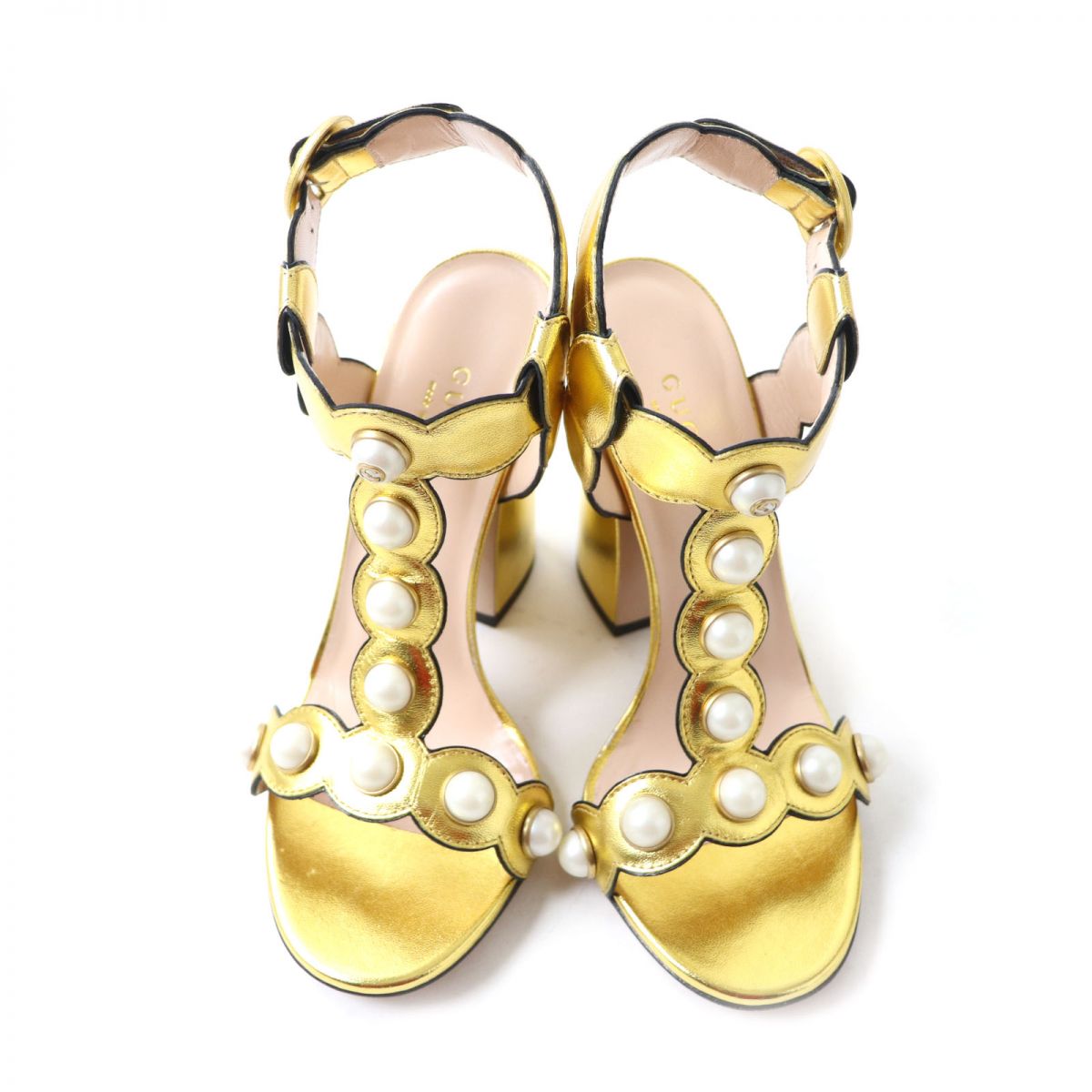 Luxury Gucci Trending 2025 Interlocking G Leather Sandals Gold