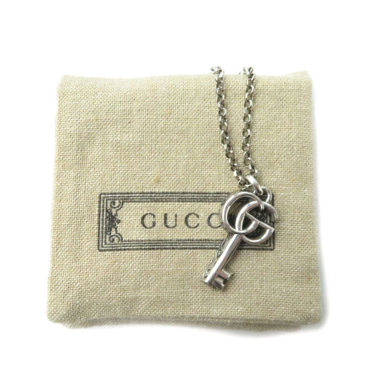 Luxury Gucci Trending 2025 Silver Double G Key Necklace