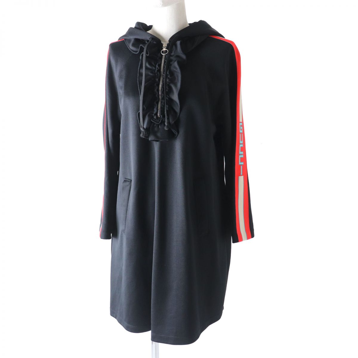 Luxury Gucci Trending 2025 Black Track Dress S 502280