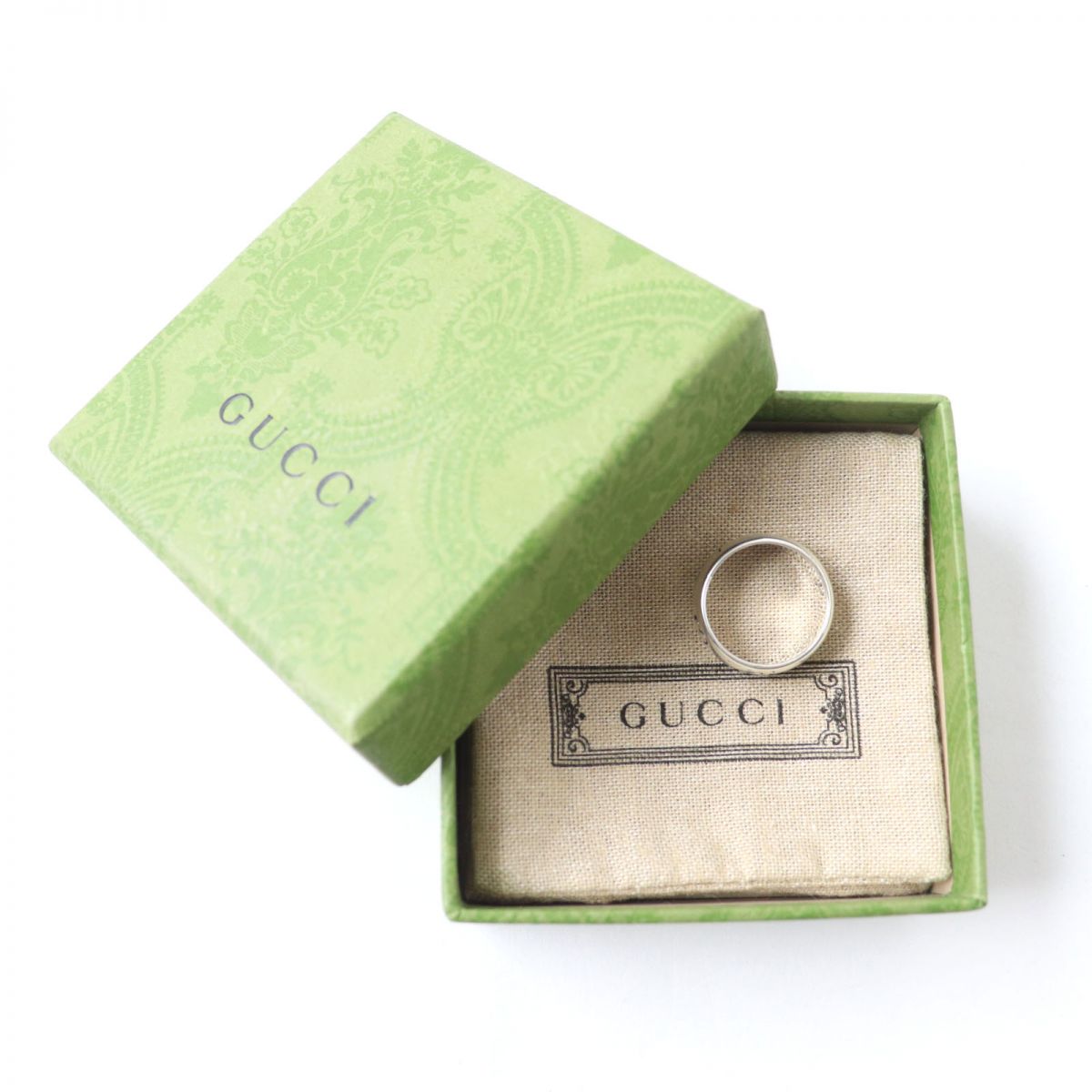 Luxury Gucci Trending 2025 Blind for Love Silver Ring AG925