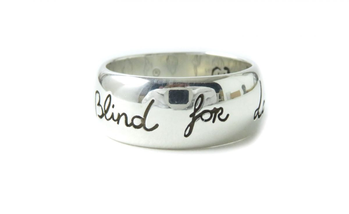 Luxury Gucci Trending 2025 Blind for Love Silver Ring AG925