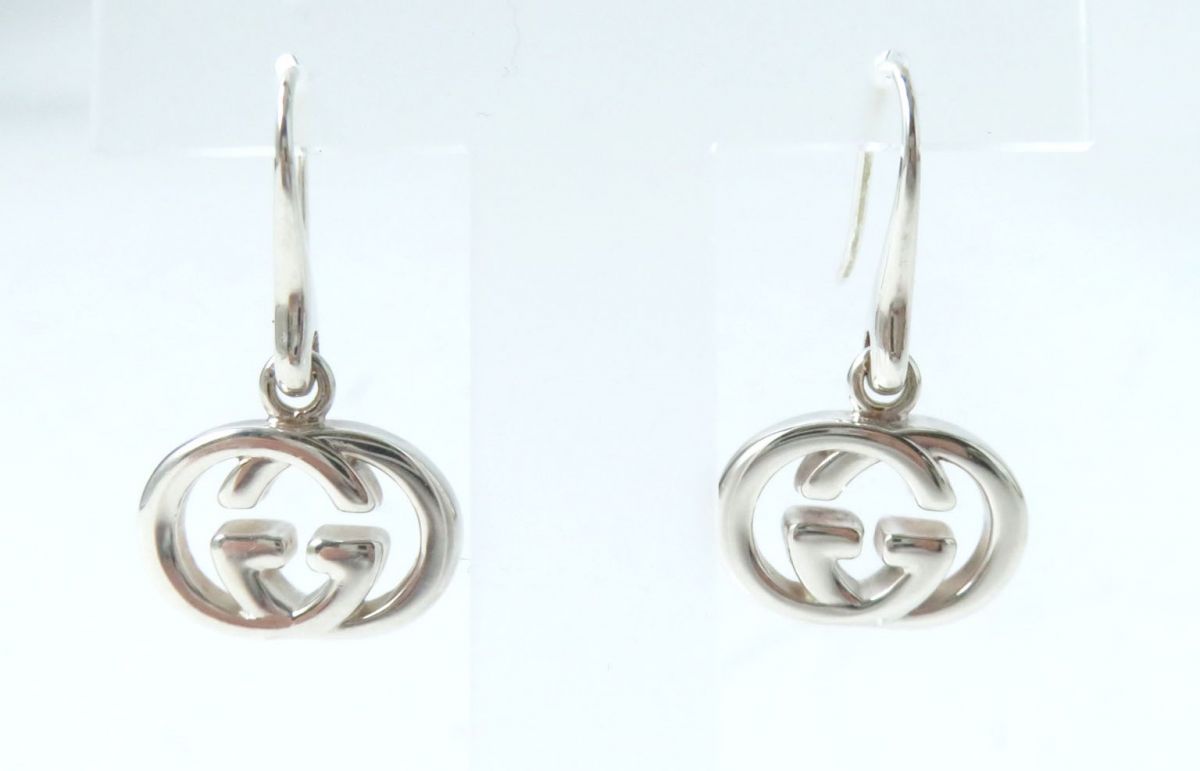 Luxury Gucci Trending 2025 AG925 Interlocking G Earrings Silver