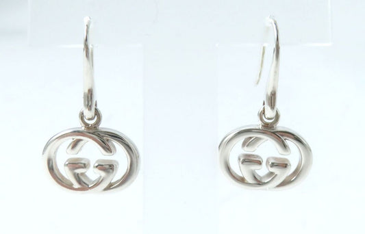 Luxury Gucci Trending 2025 AG925 Interlocking G Earrings Silver