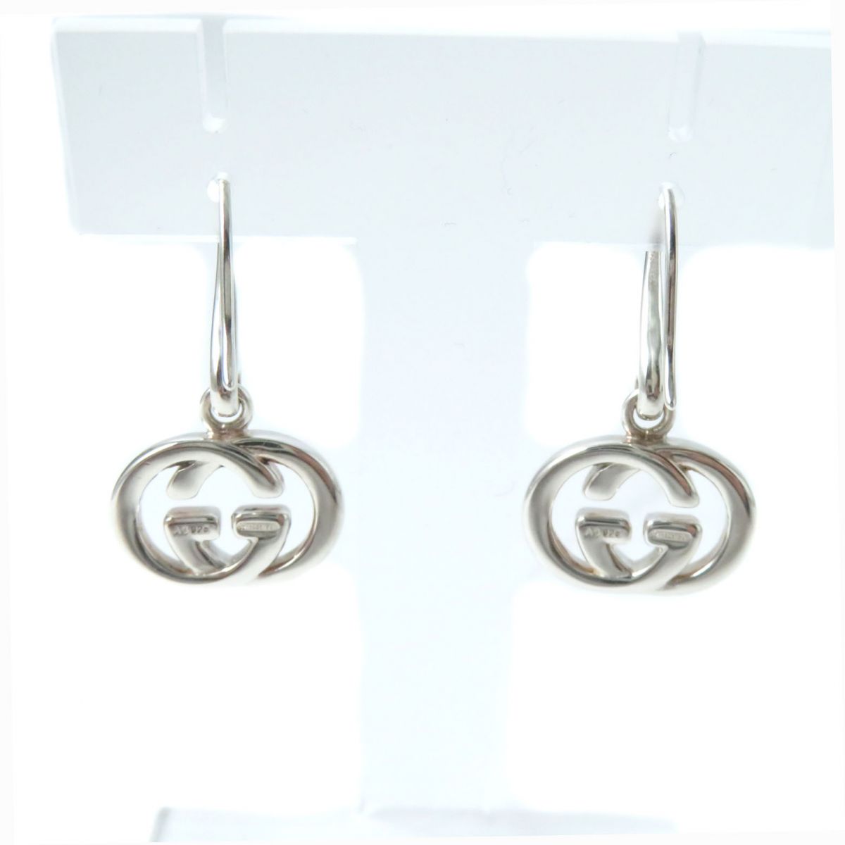 Luxury Gucci Trending 2025 AG925 Interlocking G Earrings Silver