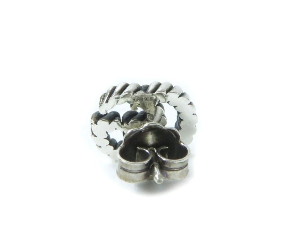 Luxury Gucci Trending 2025 Silver Double G Rope Motif Earrings