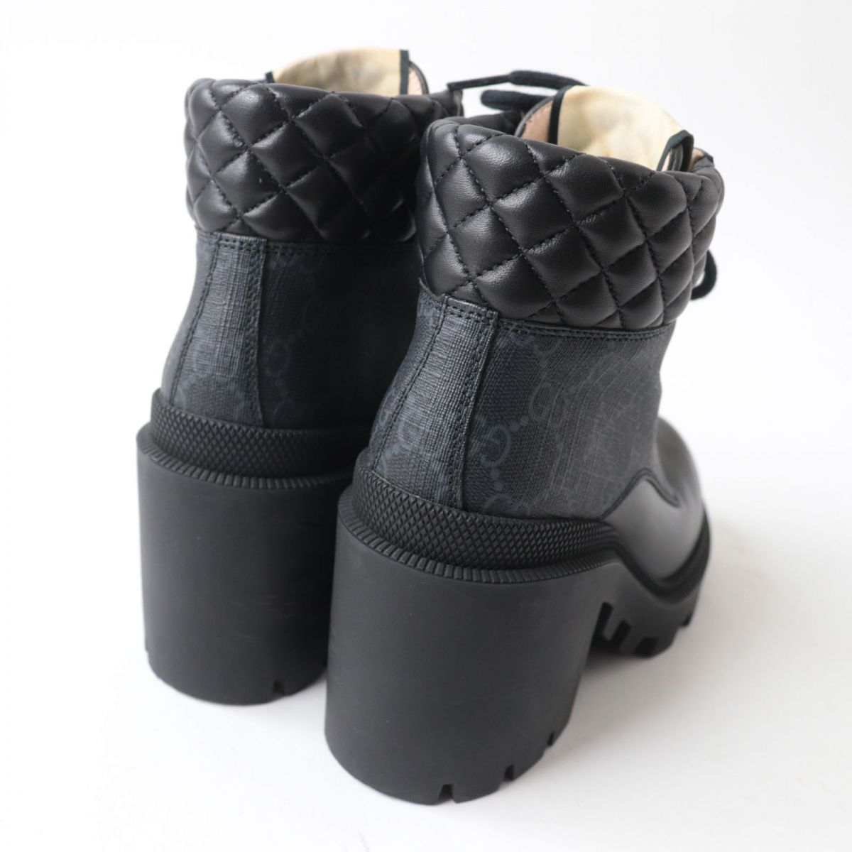 Luxury Gucci Trending 2025 GG Supreme Canvas Leather Ankle Boots