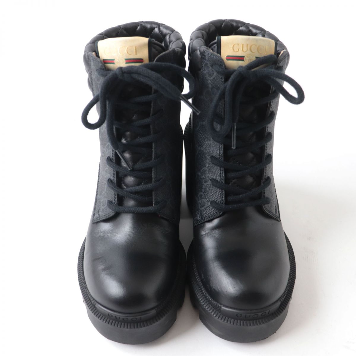Luxury Gucci Trending 2025 GG Supreme Canvas Leather Ankle Boots