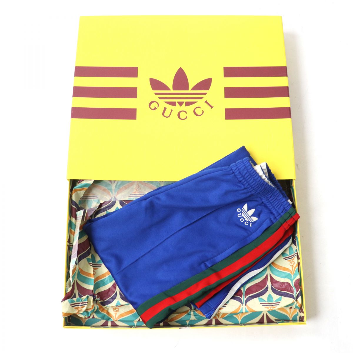 Luxury Gucci Trending 2025 x Adidas Flare Jogging Pants Blue S