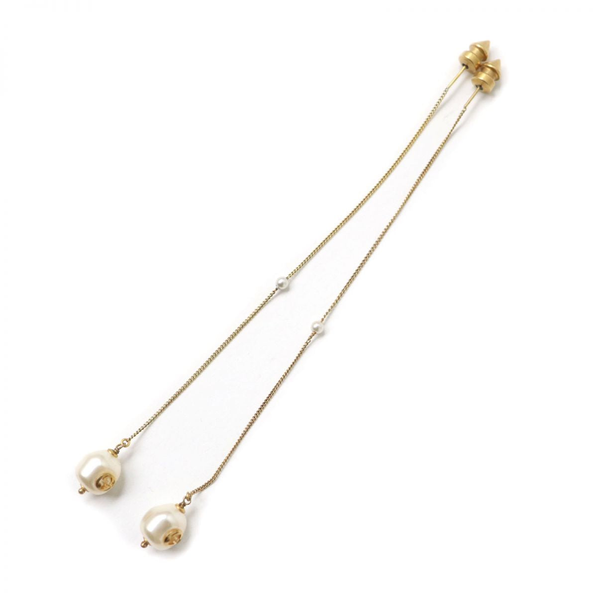 Luxury Gucci Trending 2025 Interlocking G Pearl Earrings, Gold/White