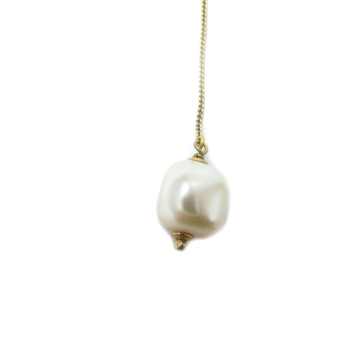 Luxury Gucci Trending 2025 Interlocking G Pearl Earrings, Gold/White