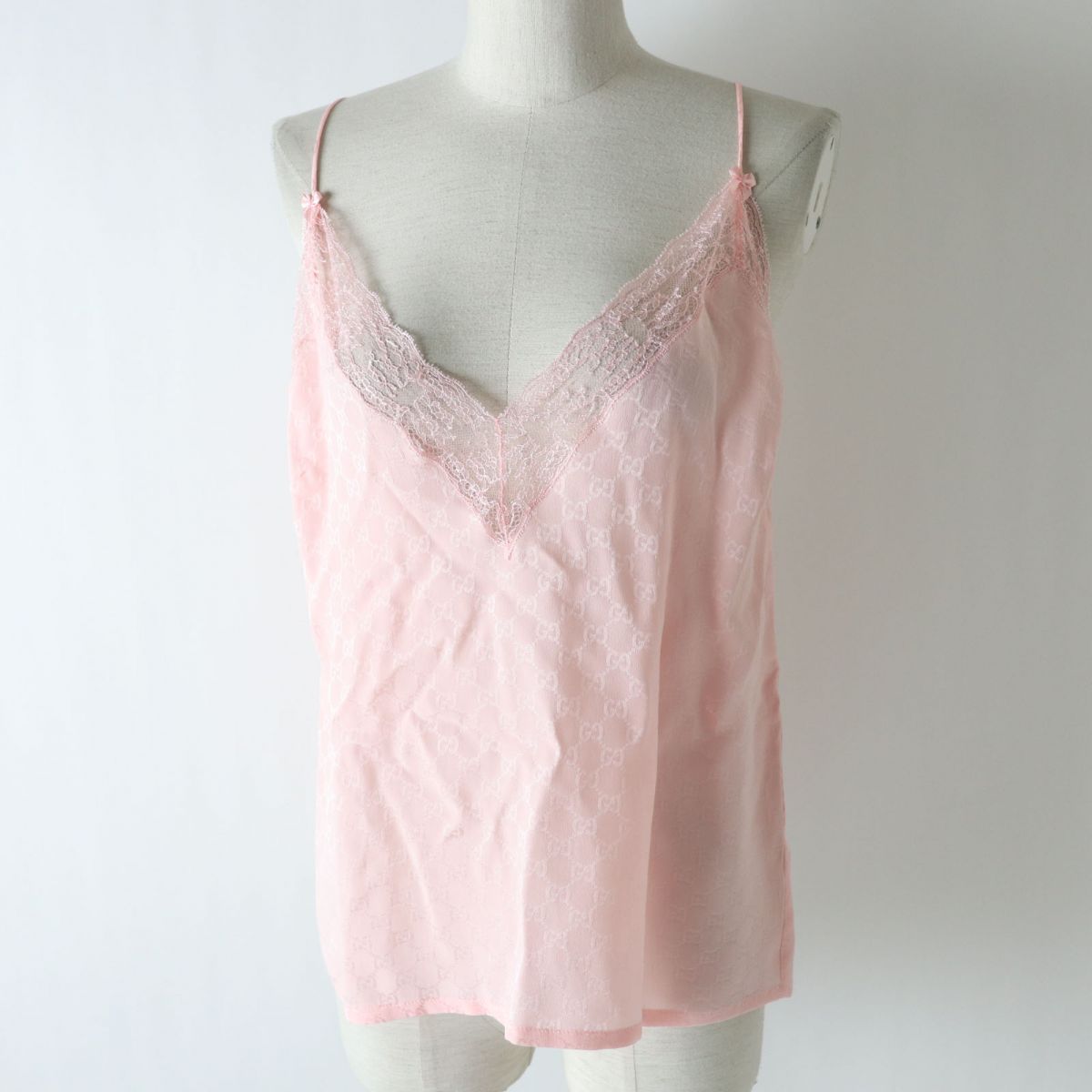 Luxury Gucci Trending 2025 Silk GGPattern Camisole Shorts Set M
