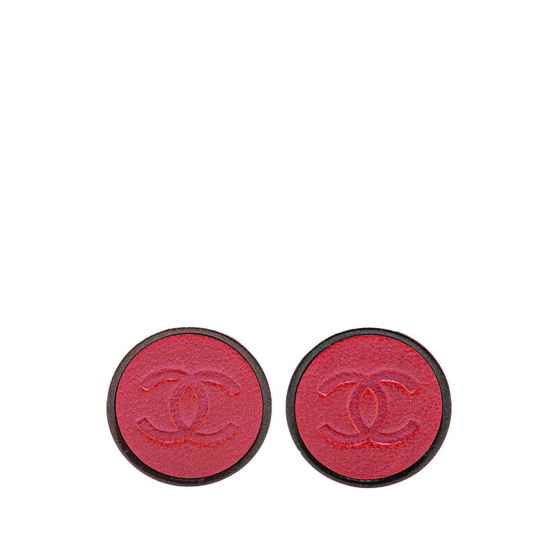 Chanel Coco Mark Earrings Pink Purple