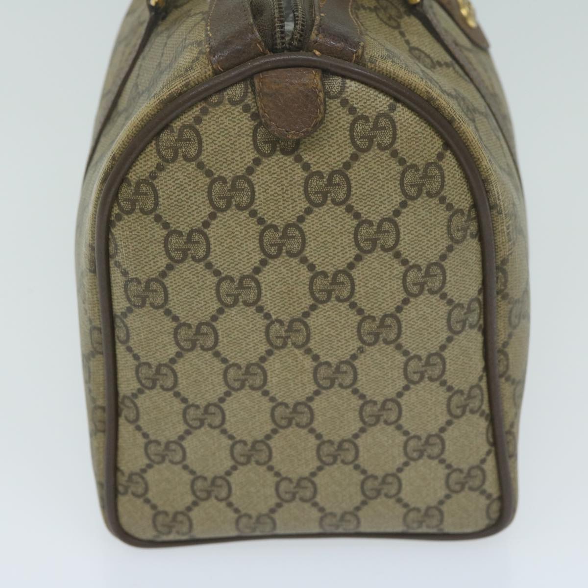 GUCCI GG Canvas Web Sherry Line Boston Bag PVC Beige Green Red  hk1053