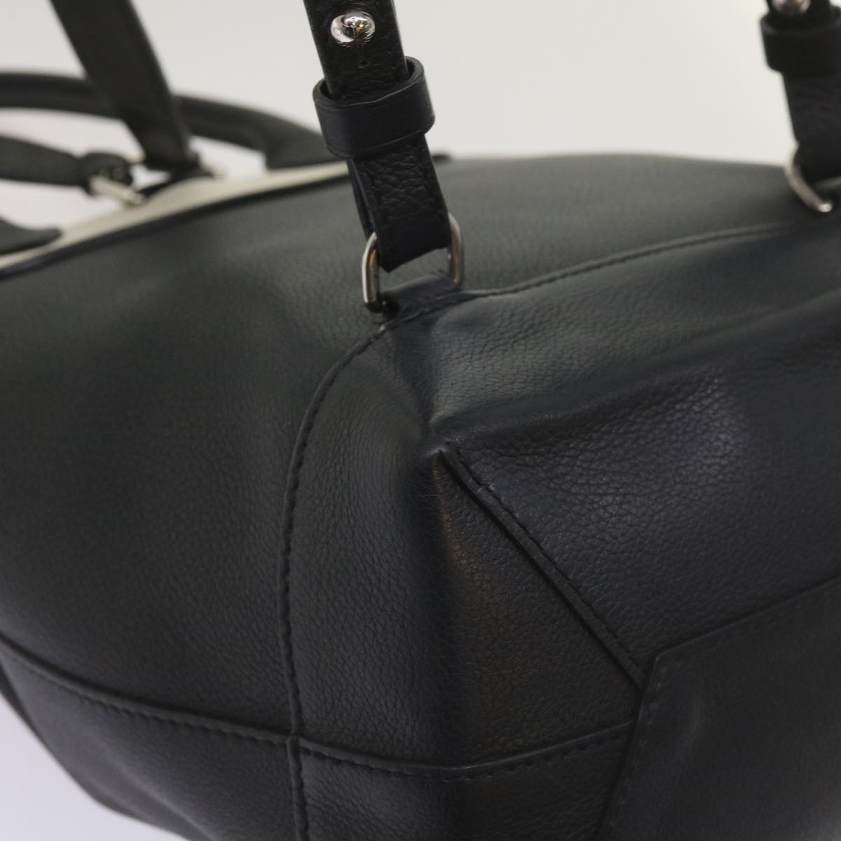 LOUIS VUITTON Lock Me Backpack Calf leather Black White M54108 LV hk1059