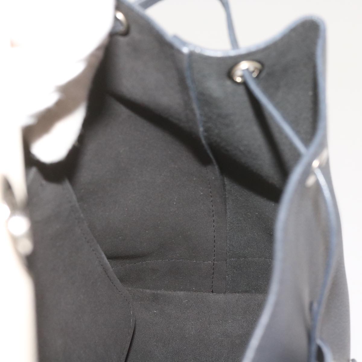 LOUIS VUITTON Lock Me Backpack Calf leather Black White M54108 LV hk1059