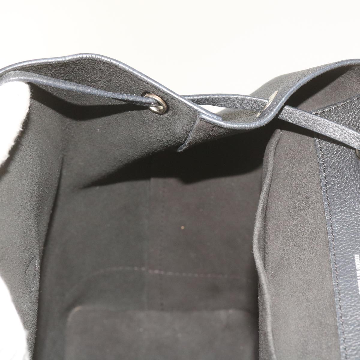LOUIS VUITTON Lock Me Backpack Calf leather Black White M54108 LV hk1059