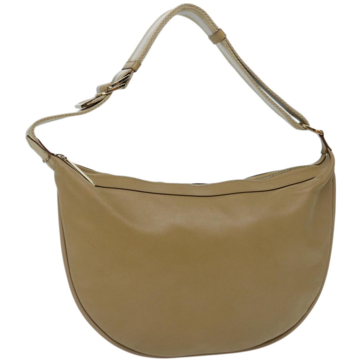 GUCCI Sherry Line Shoulder Bag Leather Beige White 001 4181  hk1111