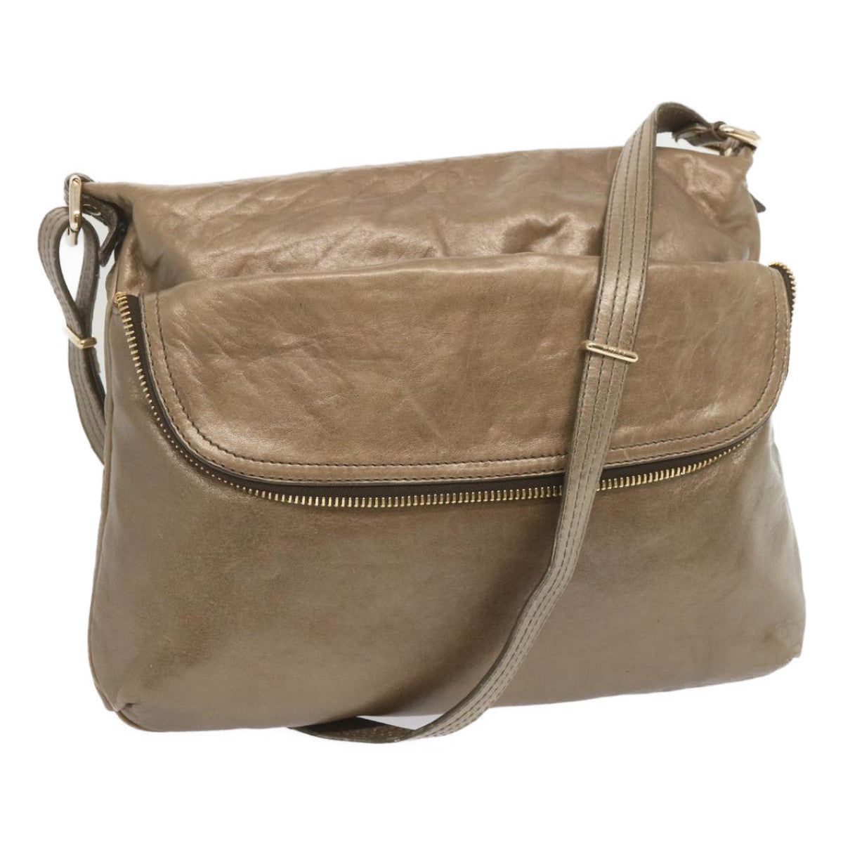 Luxury FendiShoulder Bag Leather Bronzehk1152